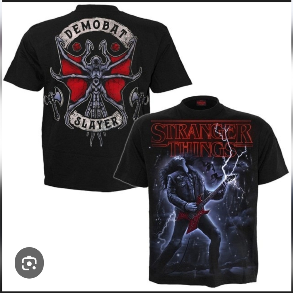 ISO Stranger Things Eddie banished Demobat Slayer shirt guitar Netflix NFS